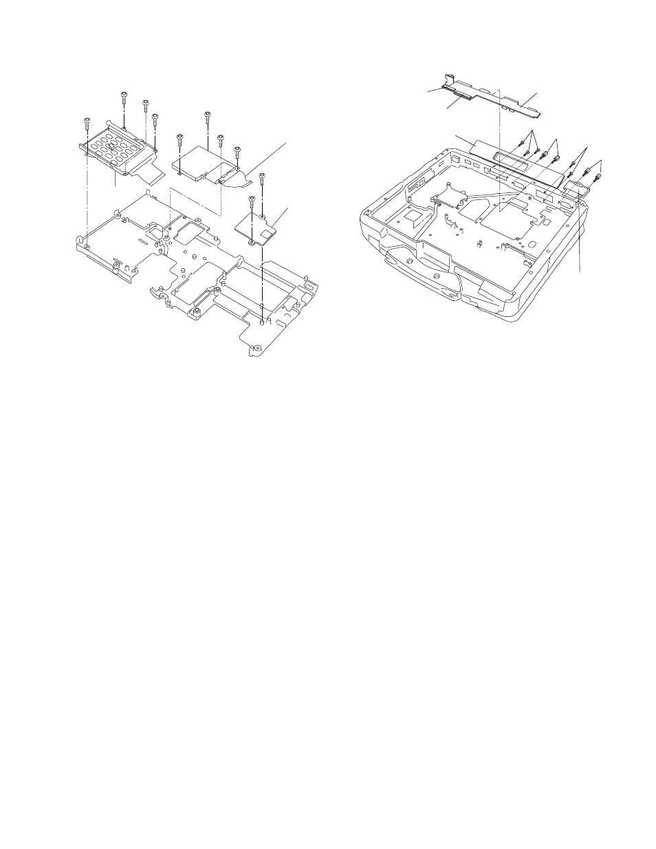 Removing the sd pcb, express card and pcmcia card, Removing the i/o pcb | Philips CF-30FTSAZAM User Manual | Page 28 / 85