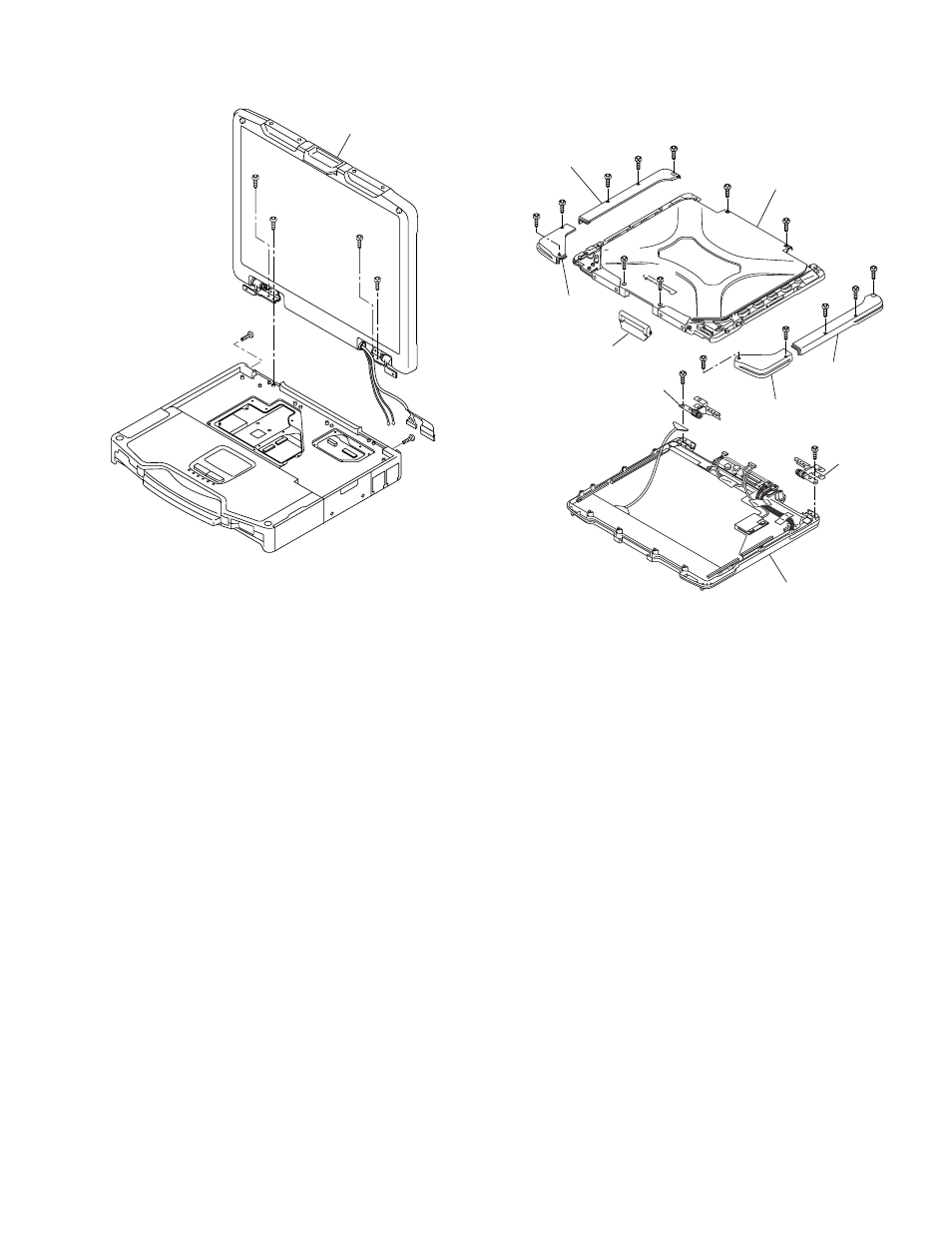 Removing the display unit, Removing the lcd rear cabinet, hinge l and r | Philips CF-30FTSAZAM User Manual | Page 30 / 85