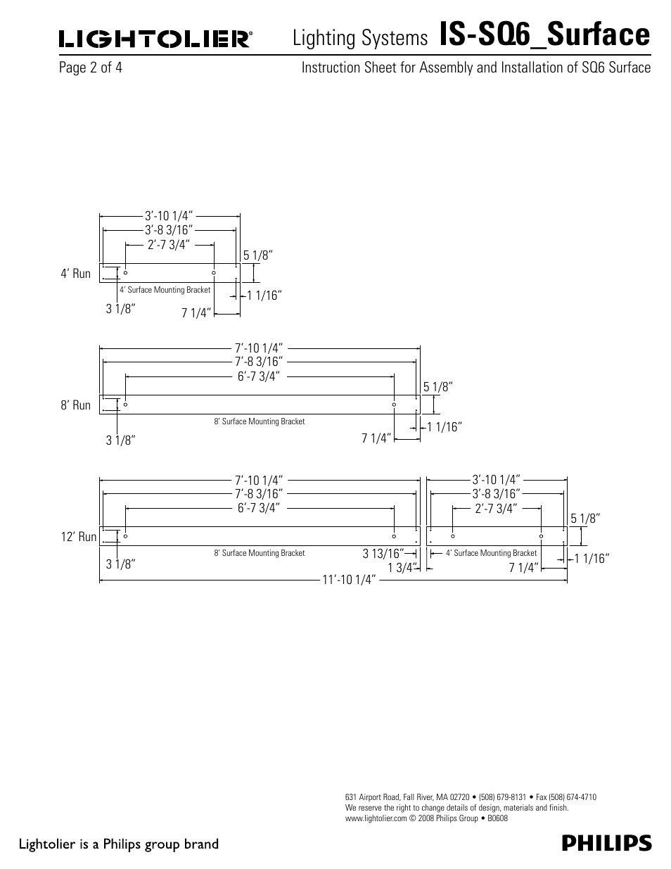 Is-sq6_surface, Lighting systems | Philips IS-SQ6 User Manual | Page 2 / 4