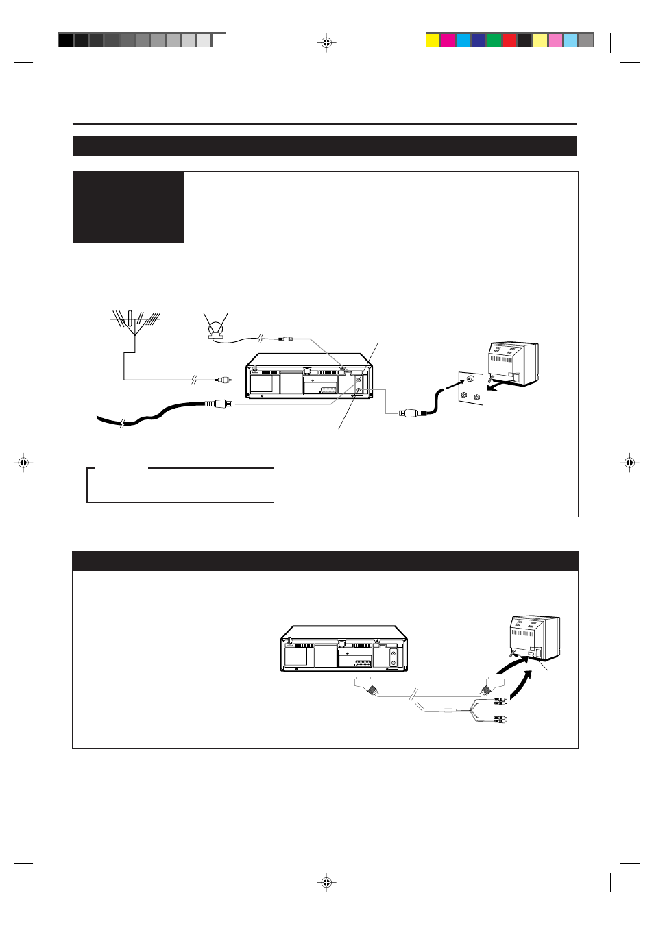 Connection diagram, Etting, Onnected | Vcr to tv connection, Vcr to av tv connection using scart cable | Philips VR388-55 User Manual | Page 8 / 20