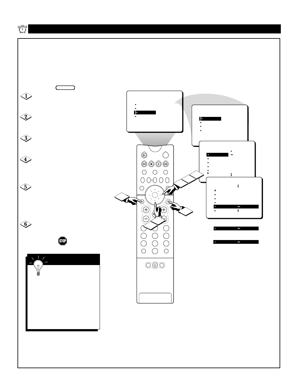 Etting the, Ctivate, Ontrol | Philips 64P8342 User Manual | Page 18 / 58