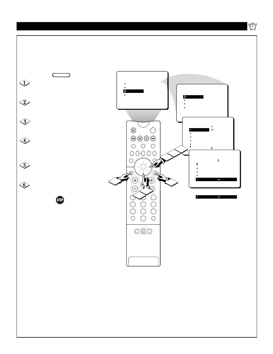 Onstantly, Isplaying the, Ime on | Creen | Philips 64P8342 User Manual | Page 19 / 58