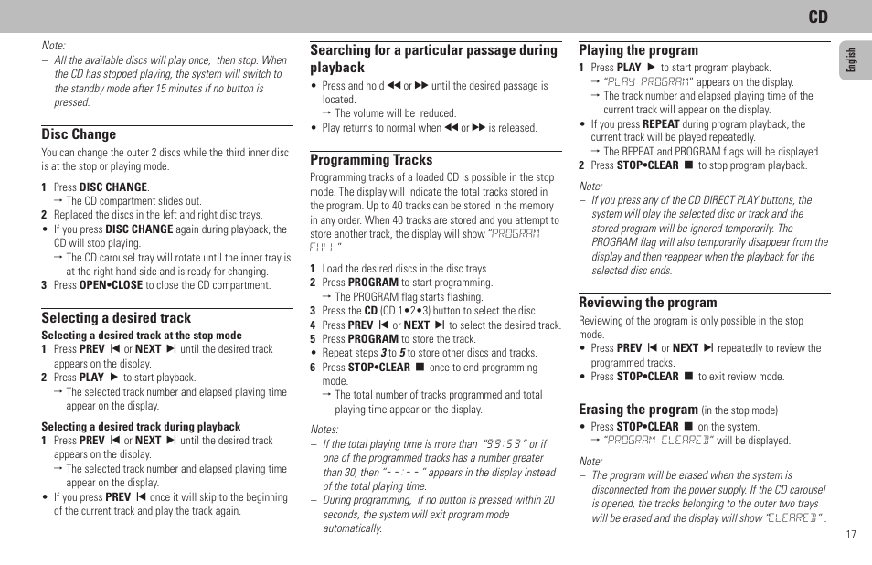 Philips FW65C User Manual | Page 17 / 27