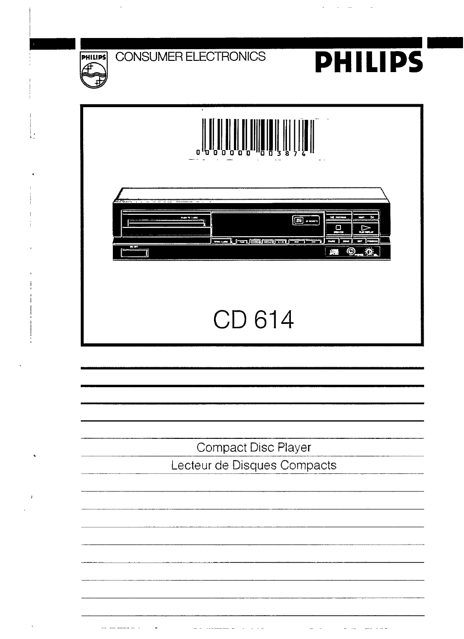 Philips CD 614 User Manual | 12 pages