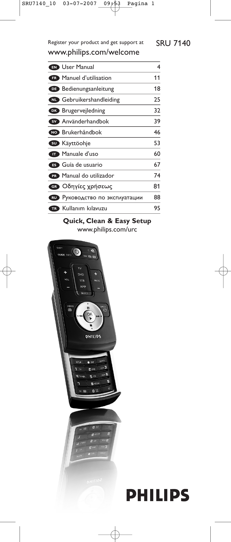 Philips SRU 7140 User Manual | 108 pages