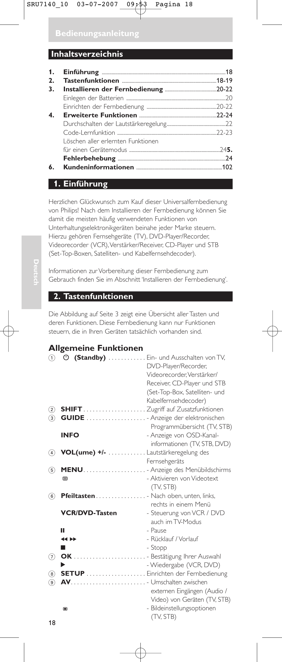 Philips SRU 7140 User Manual | Page 18 / 108