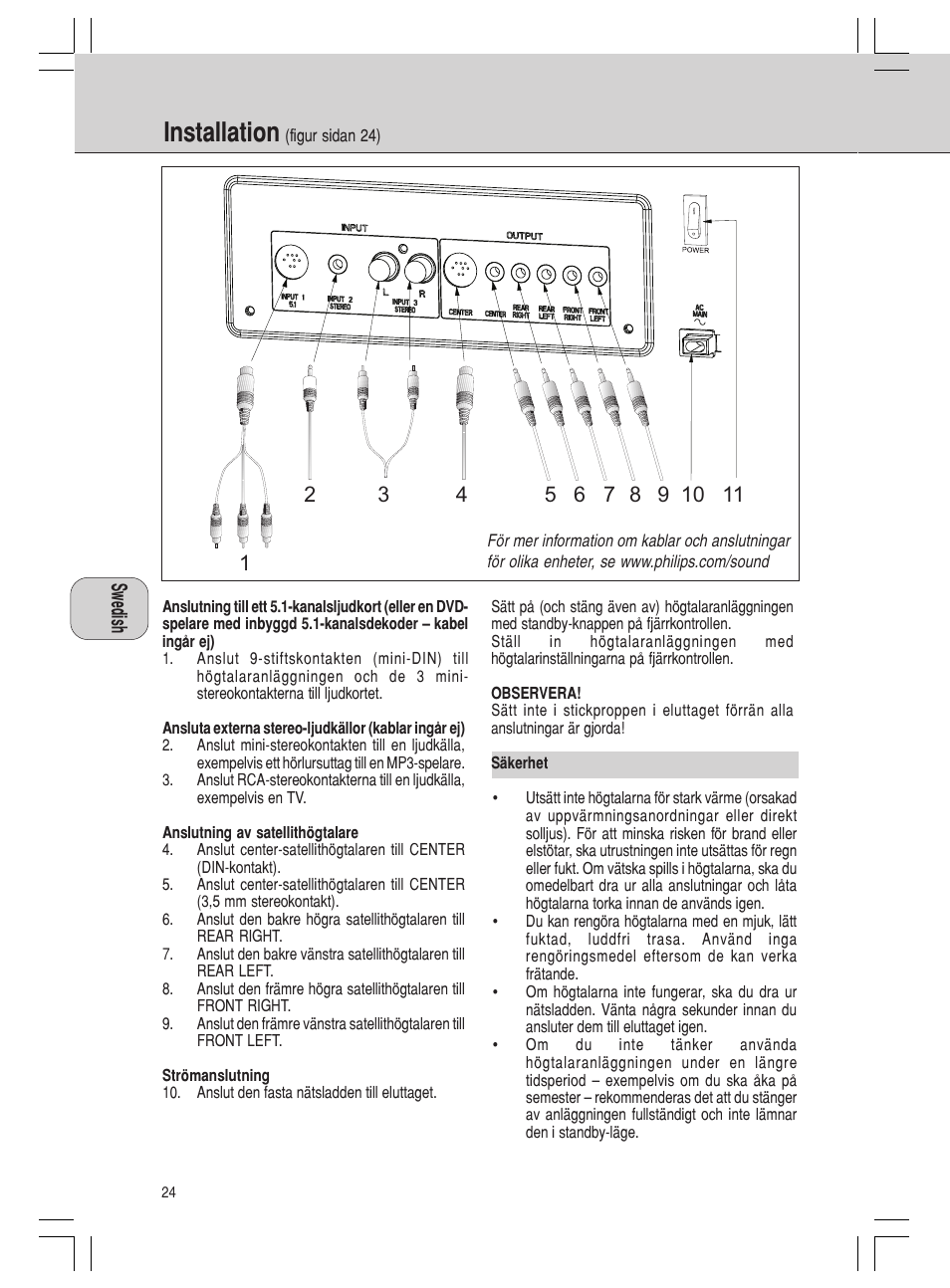 Installation | Philips MMS316 User Manual | Page 24 / 50