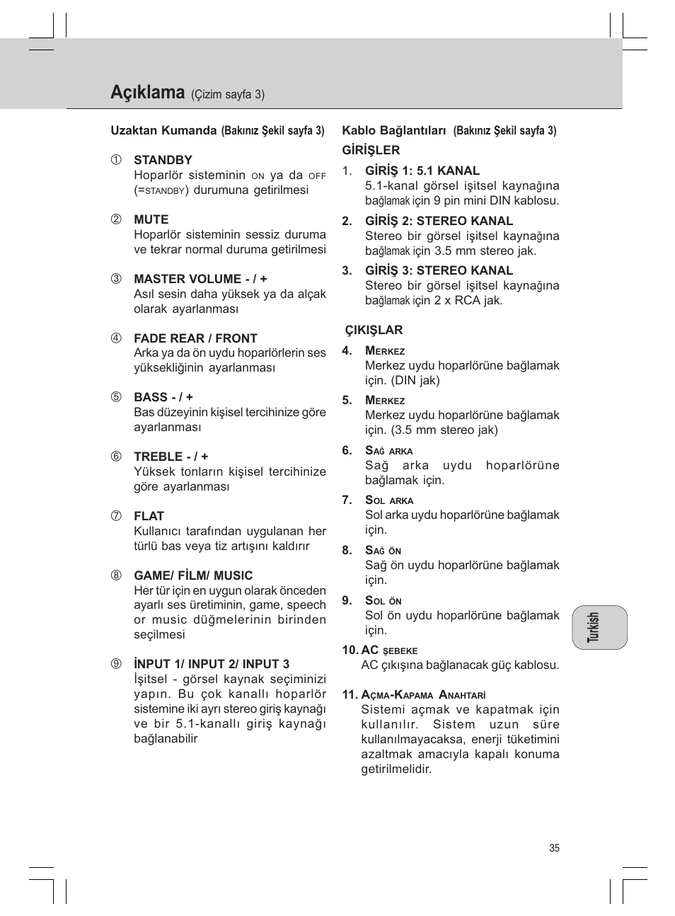 Açýklama | Philips MMS316 User Manual | Page 35 / 50