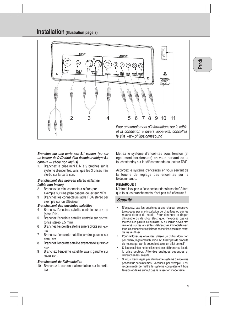 Installation | Philips MMS316 User Manual | Page 9 / 50