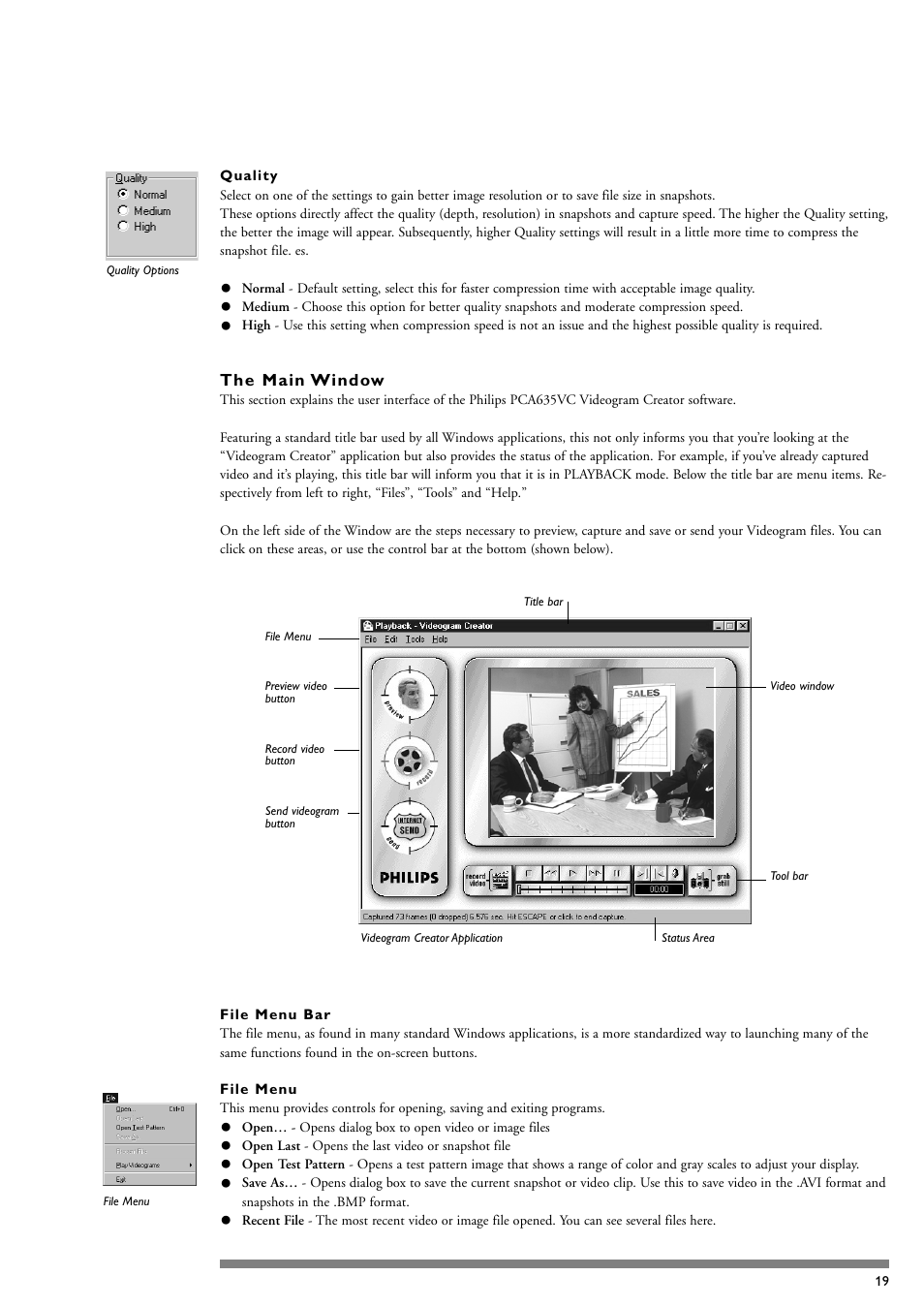 Philips PCA635VC User Manual | Page 19 / 47