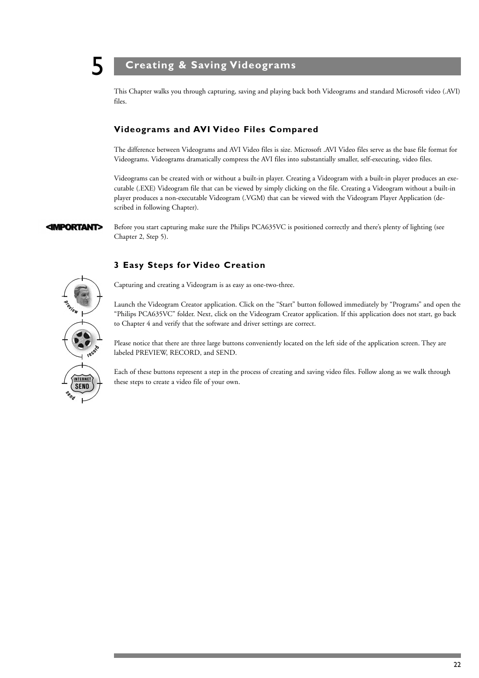 Philips PCA635VC User Manual | Page 22 / 47