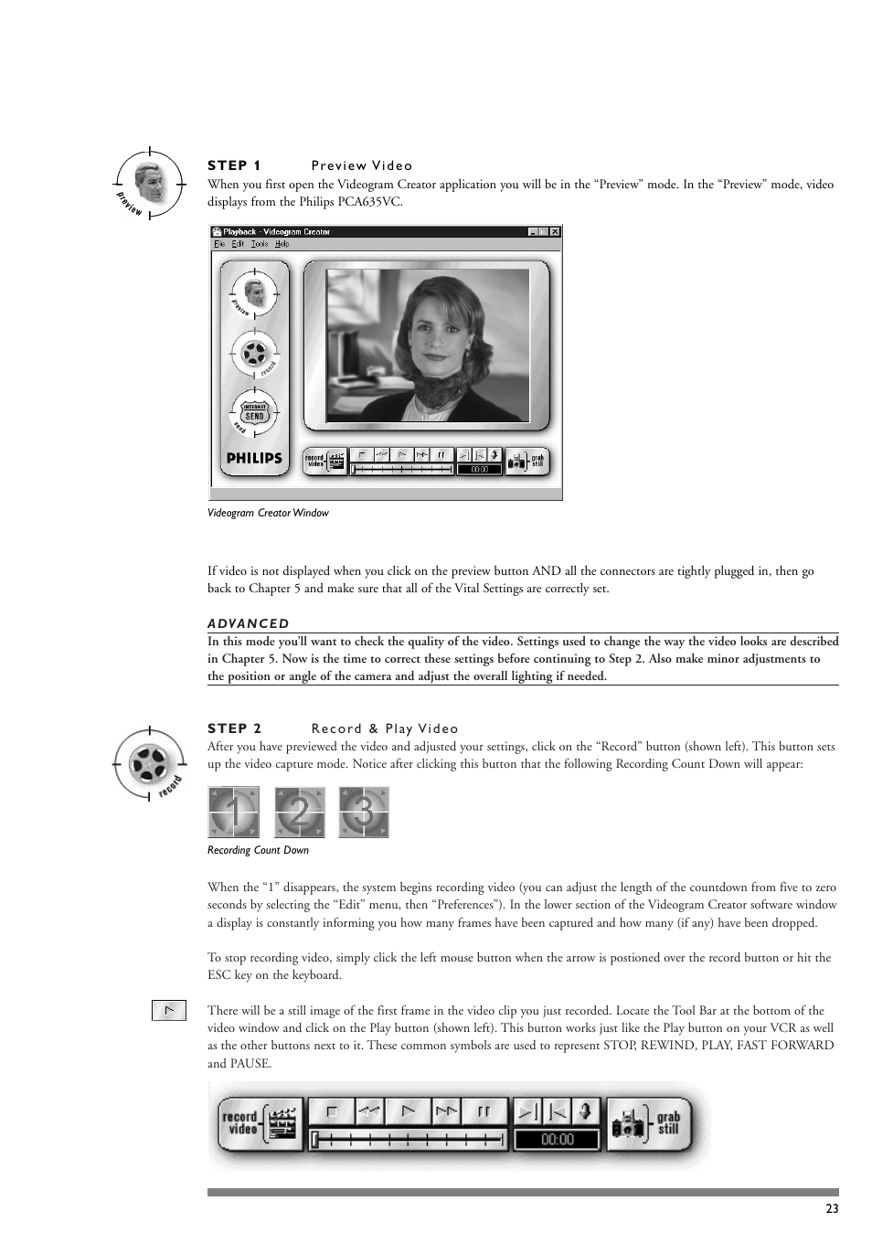 Philips PCA635VC User Manual | Page 23 / 47