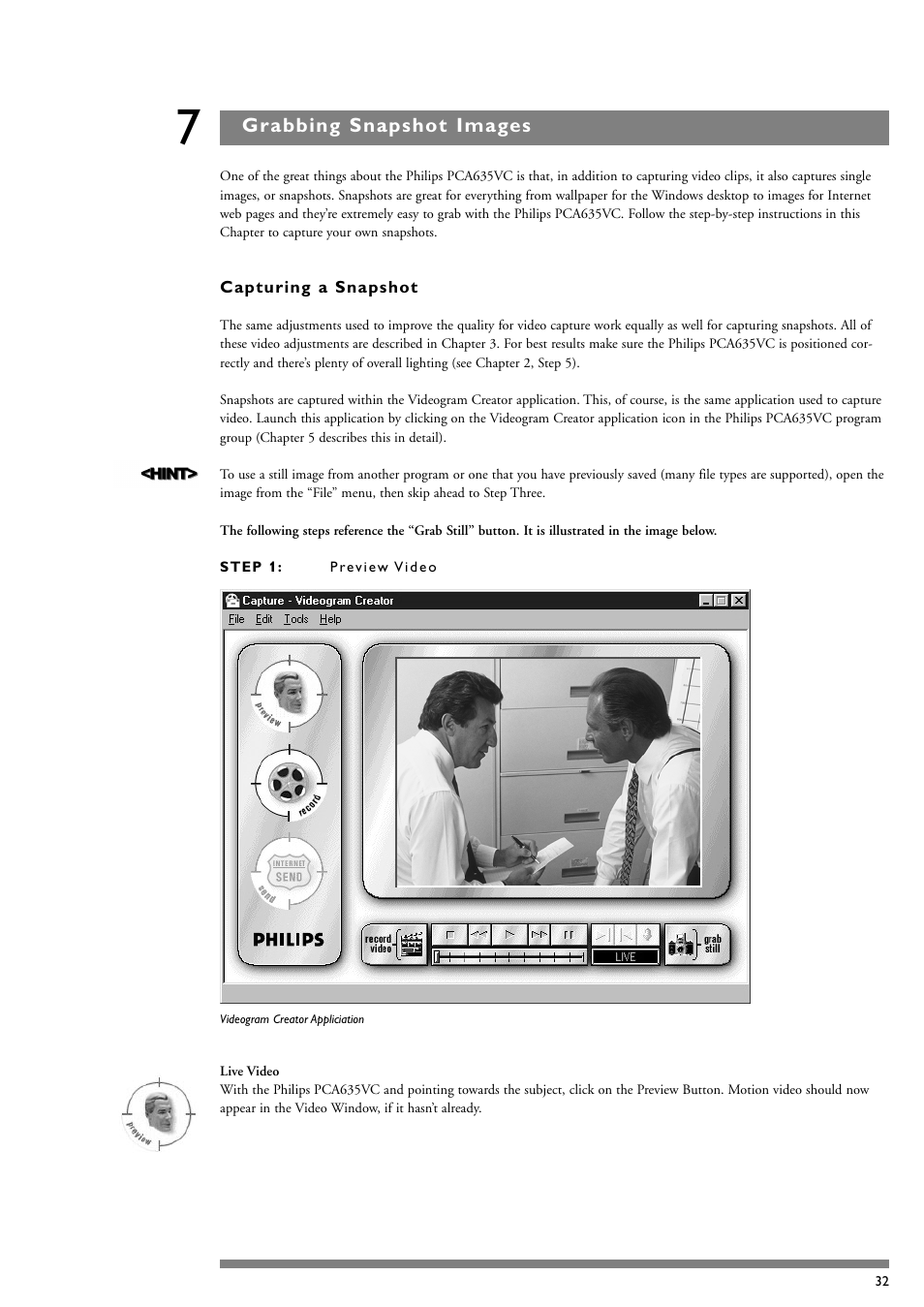 Philips PCA635VC User Manual | Page 32 / 47