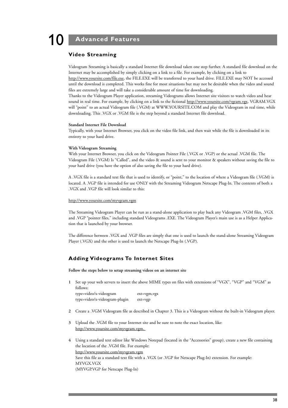 Advanced features | Philips PCA635VC User Manual | Page 38 / 47