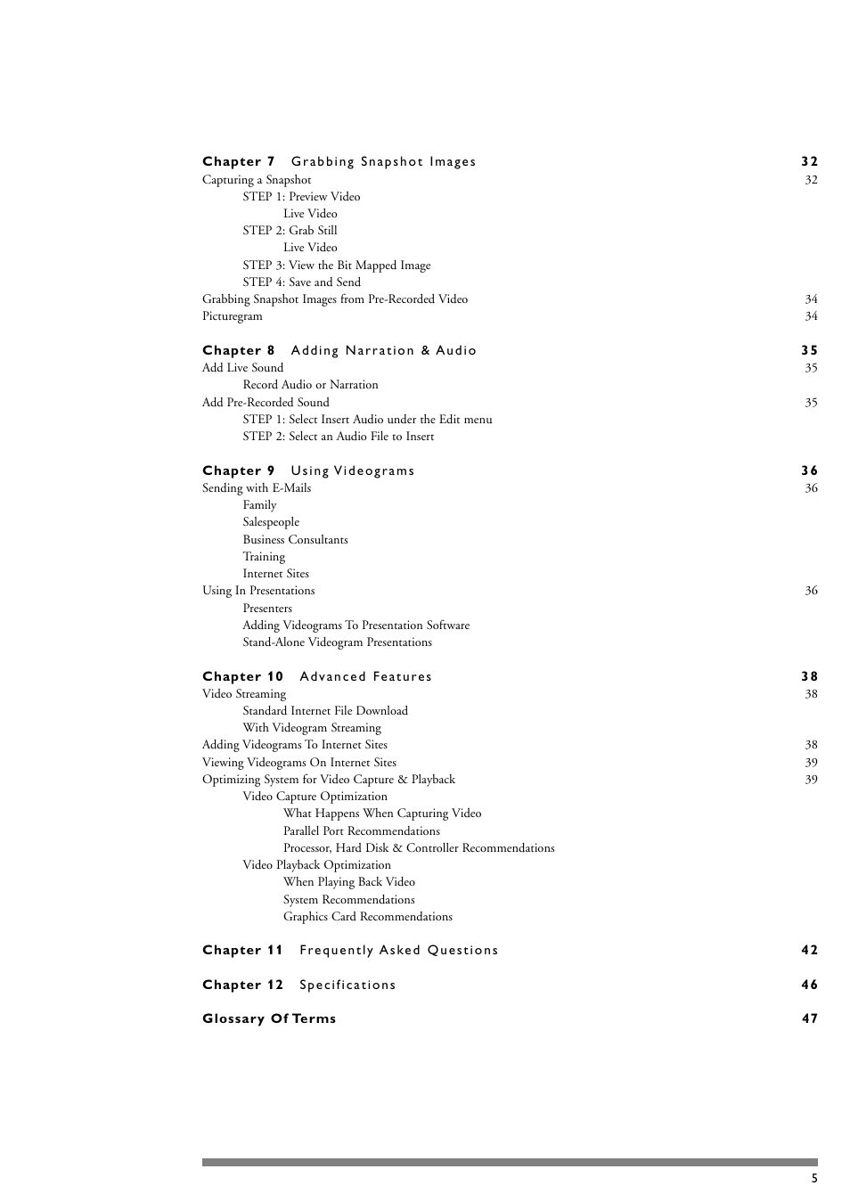 Philips PCA635VC User Manual | Page 5 / 47