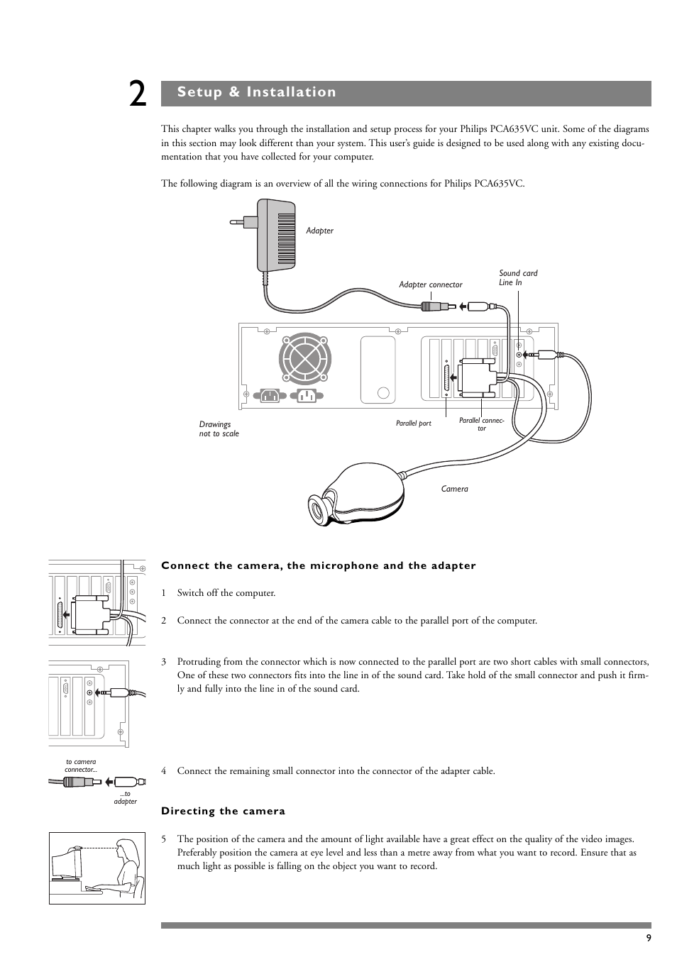 Setup & installation | Philips PCA635VC User Manual | Page 9 / 47