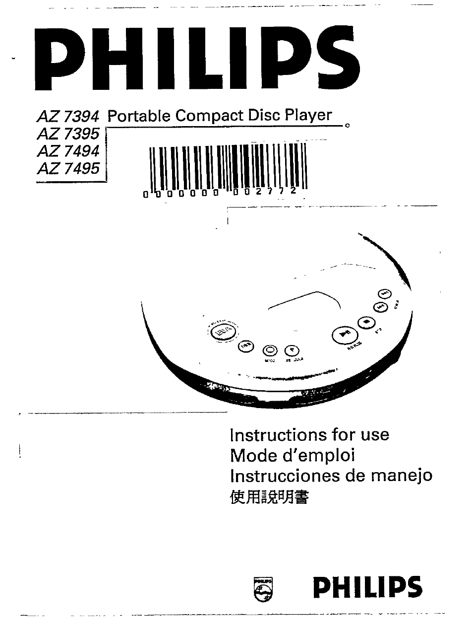 Philips AZ 7394 User Manual | 23 pages