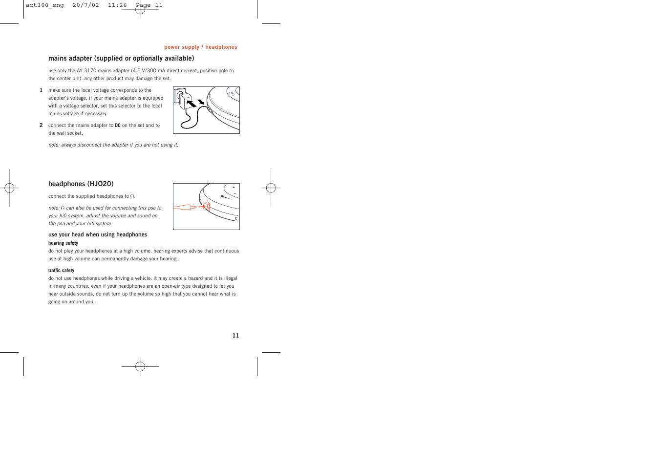 Philips ACT300 User Manual | Page 11 / 28