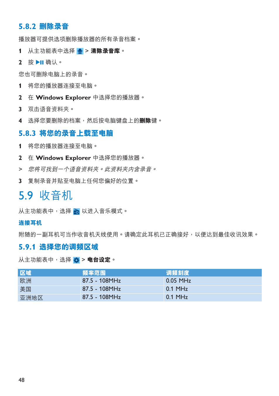 Philips SA6014 User Manual | Page 50 / 63