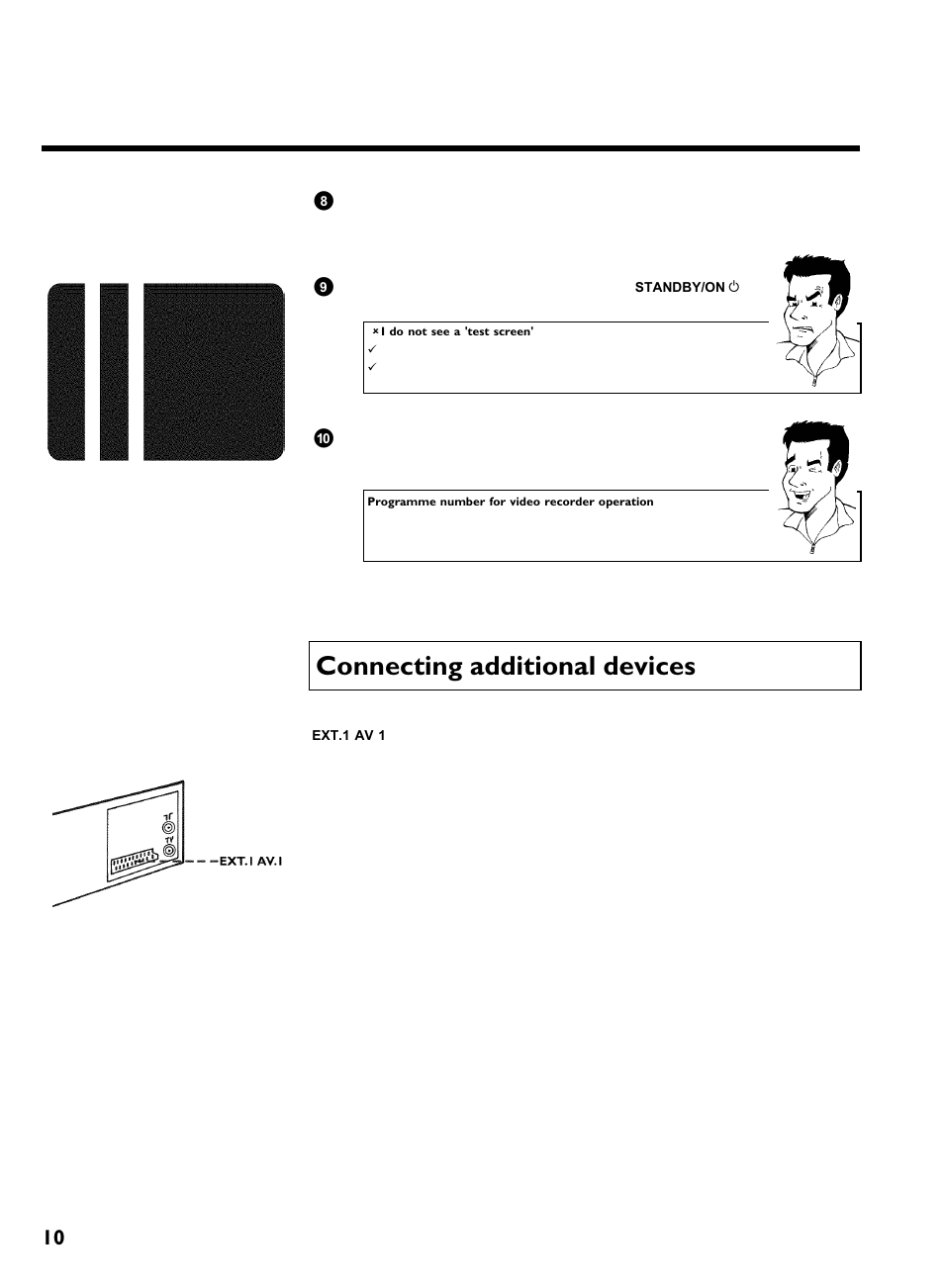 Connecting additional devices, Connecting the video recorder | Philips VR270B/07 User Manual | Page 14 / 39