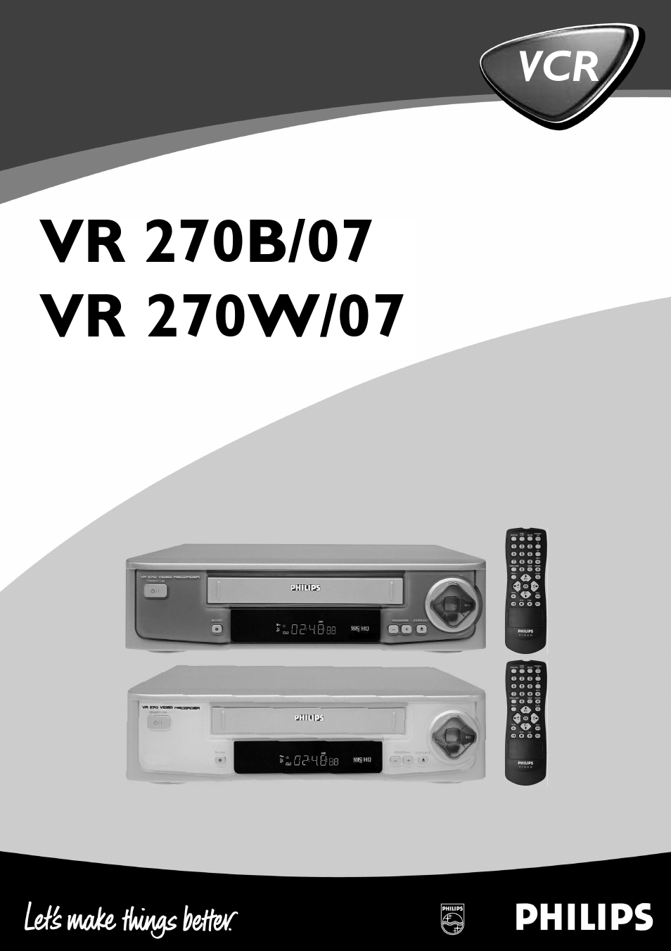 Philips VR270B/07 User Manual | Page 2 / 39