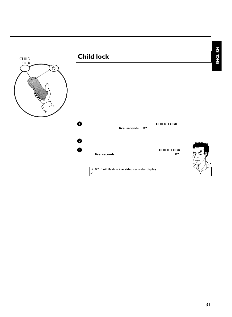 Child lock, Other functions | Philips VR270B/07 User Manual | Page 35 / 39