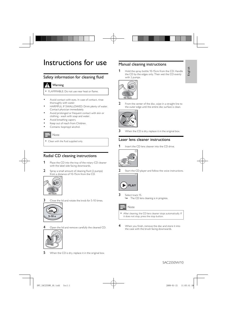 Philips SAC2550W User Manual | 15 pages