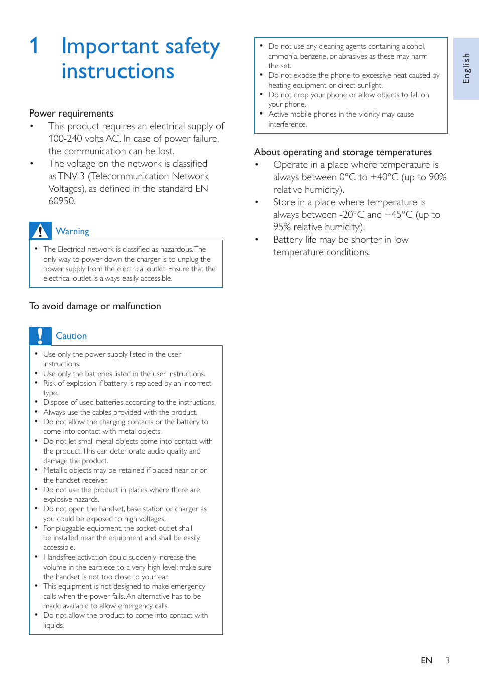 1 important safety instructions | Philips CD295 User Manual | Page 5 / 44