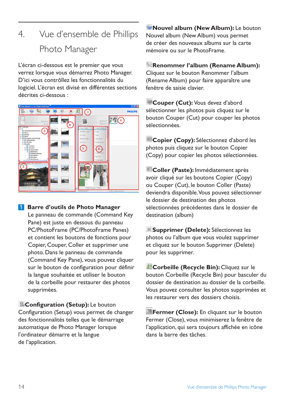 Vue d’ensemble de phillips photo manager | Philips 10FF3CDW User Manual | Page 16 / 102