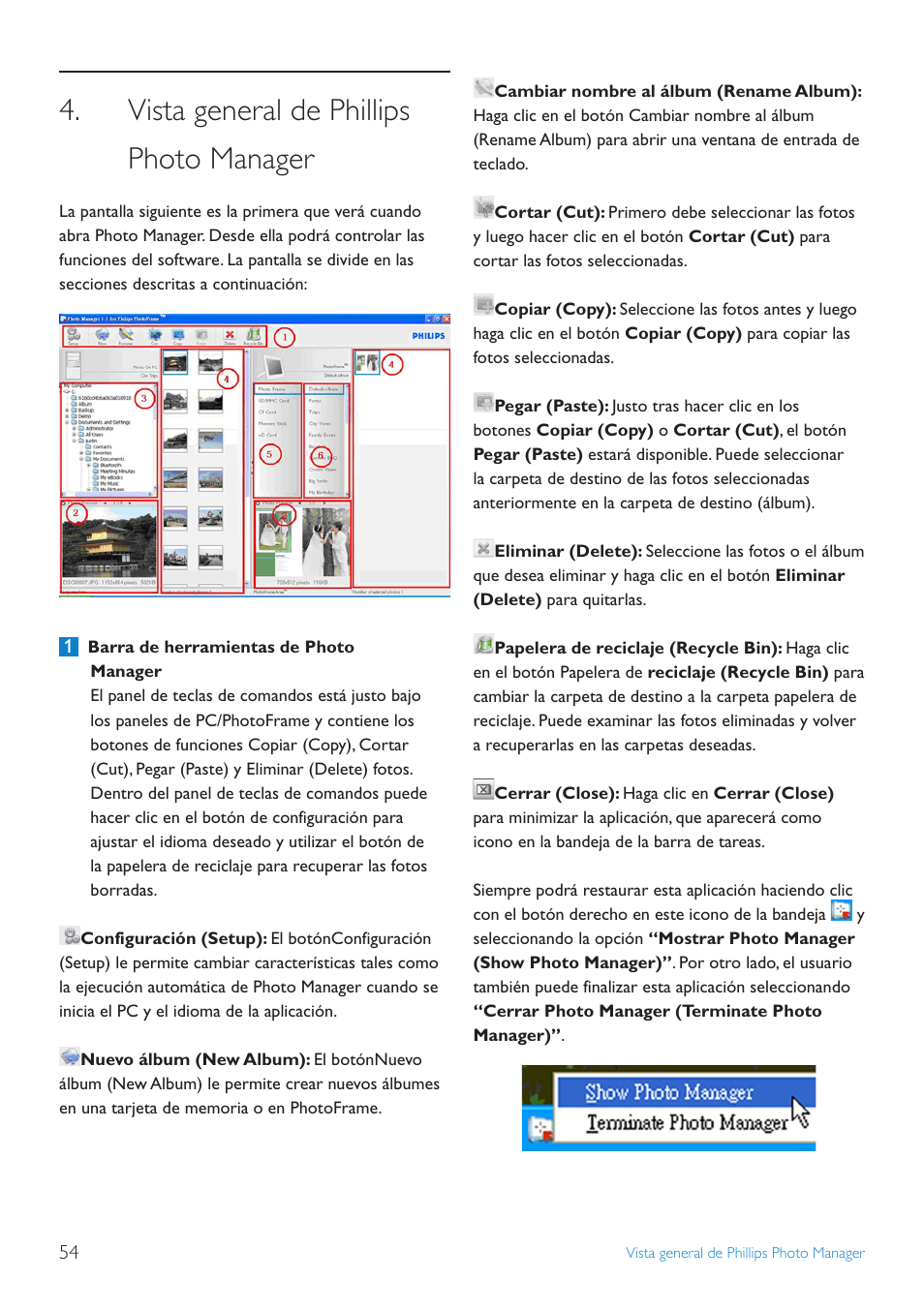 Vista general de phillips photo manager | Philips 10FF3CDW User Manual | Page 56 / 102