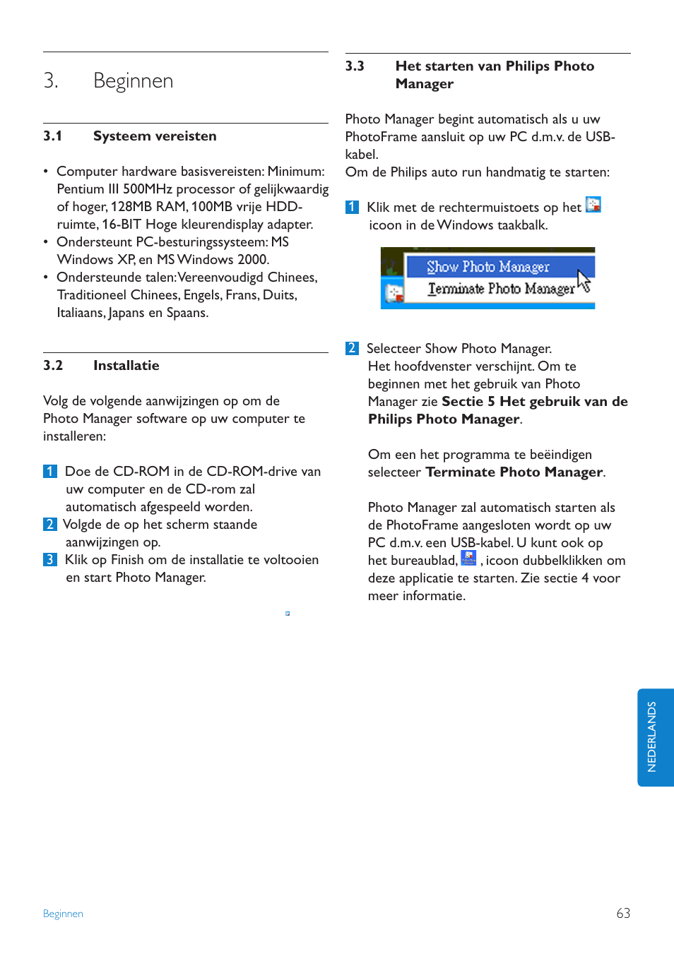 Beginnen | Philips 10FF3CDW User Manual | Page 65 / 102