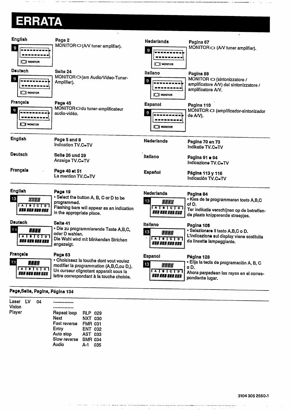 Гттттттт1, Errata, Dl «owro | Io «ofetoä | Philips 27ce7695 User Manual | Page 32 / 37