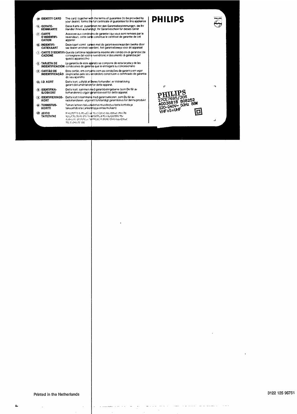 Philips 27ce7695 User Manual | Page 37 / 37