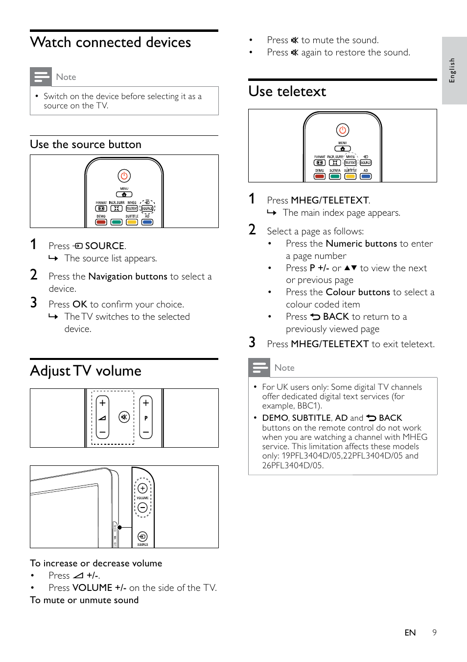 Philips 19PFL3404D/05  EN User Manual | Page 11 / 43