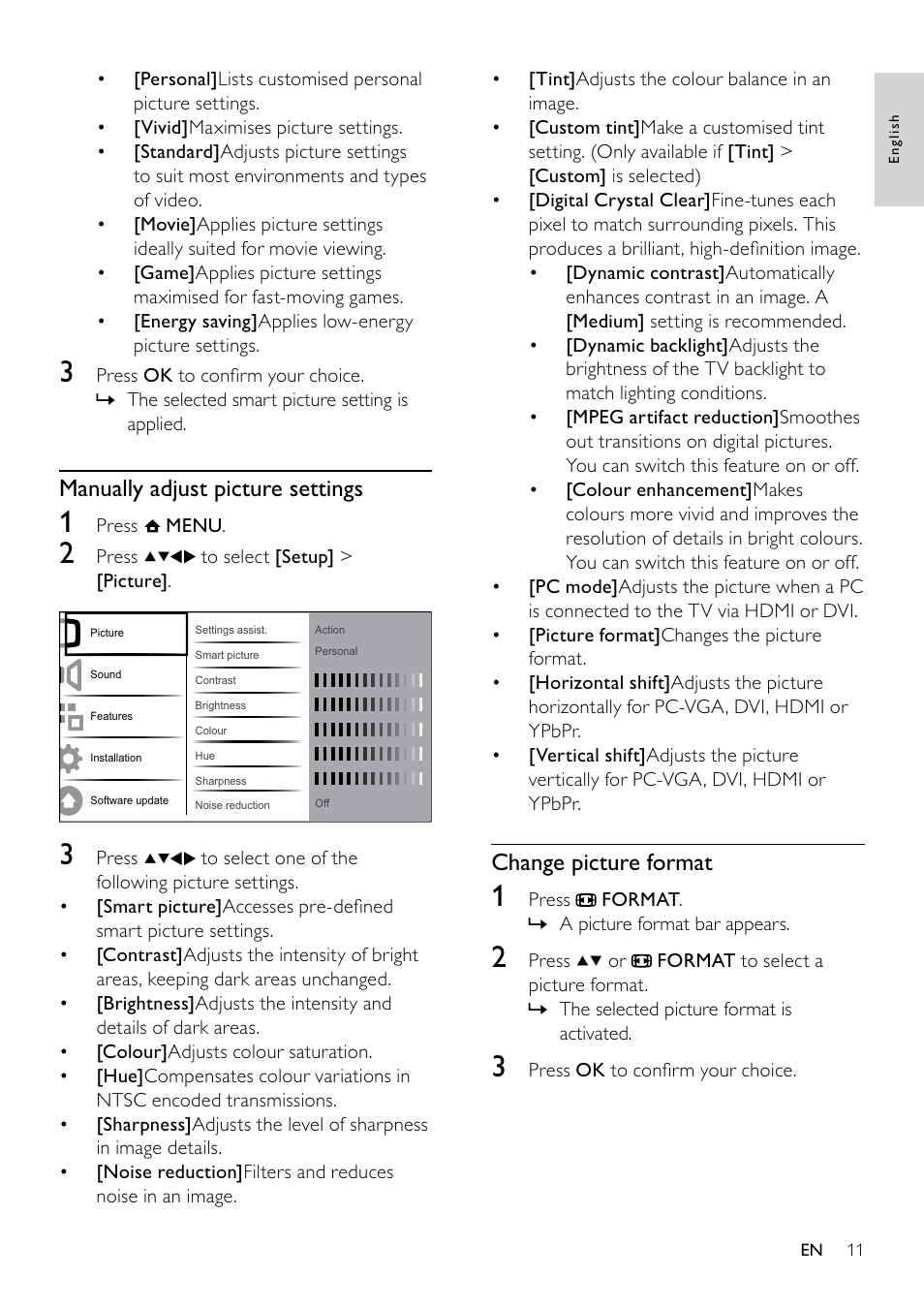 Philips 19PFL3404D/05  EN User Manual | Page 13 / 43