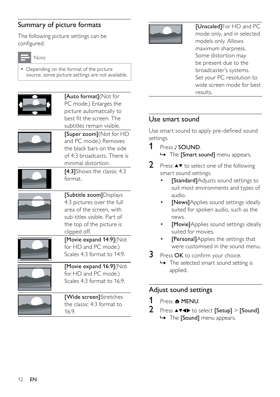 Philips 19PFL3404D/05  EN User Manual | Page 14 / 43