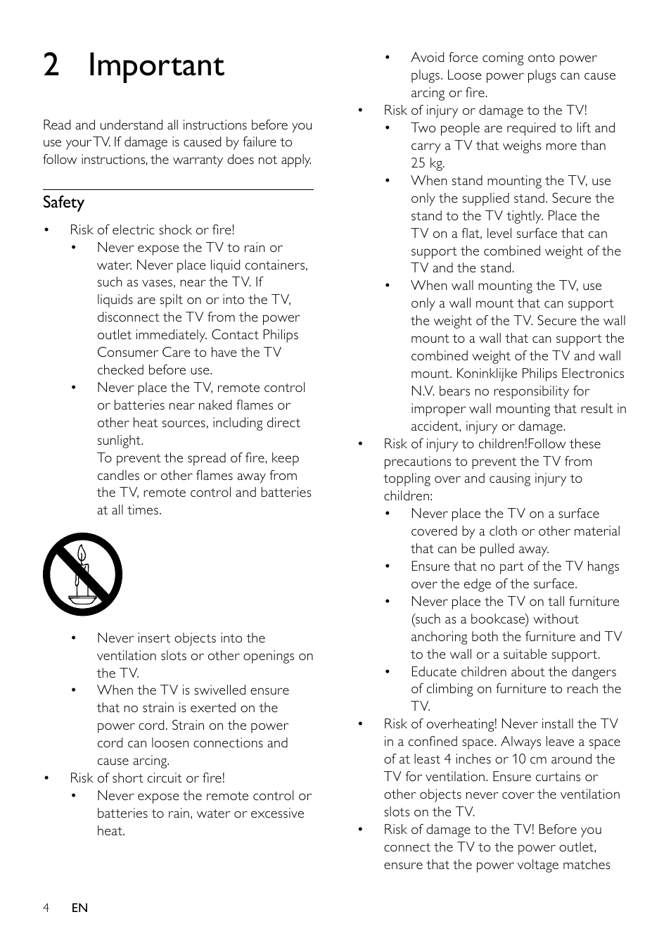 2 important | Philips 19PFL3404D/05  EN User Manual | Page 6 / 43