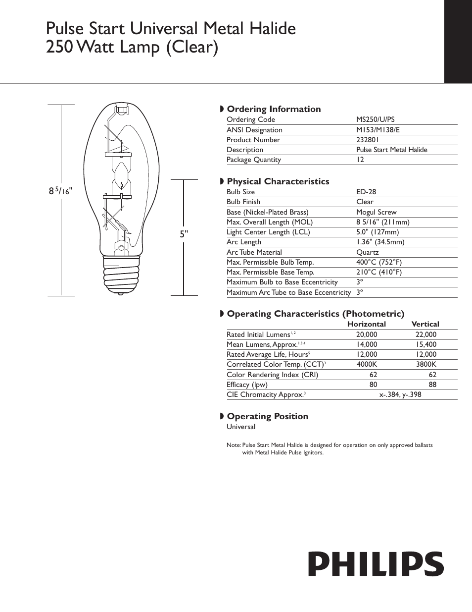 Philips 232801 User Manual | 2 pages