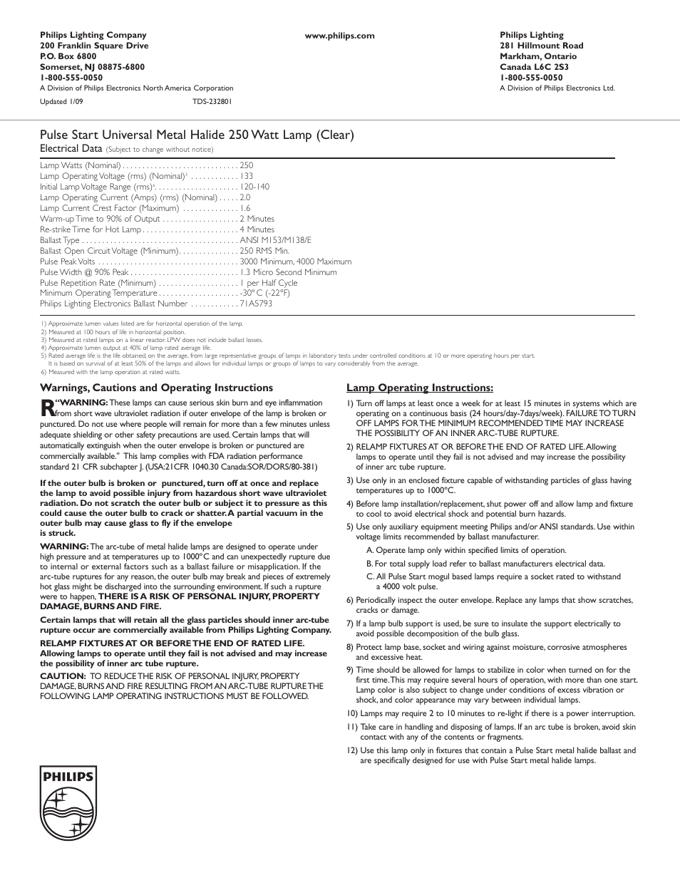 Philips 232801 User Manual | Page 2 / 2