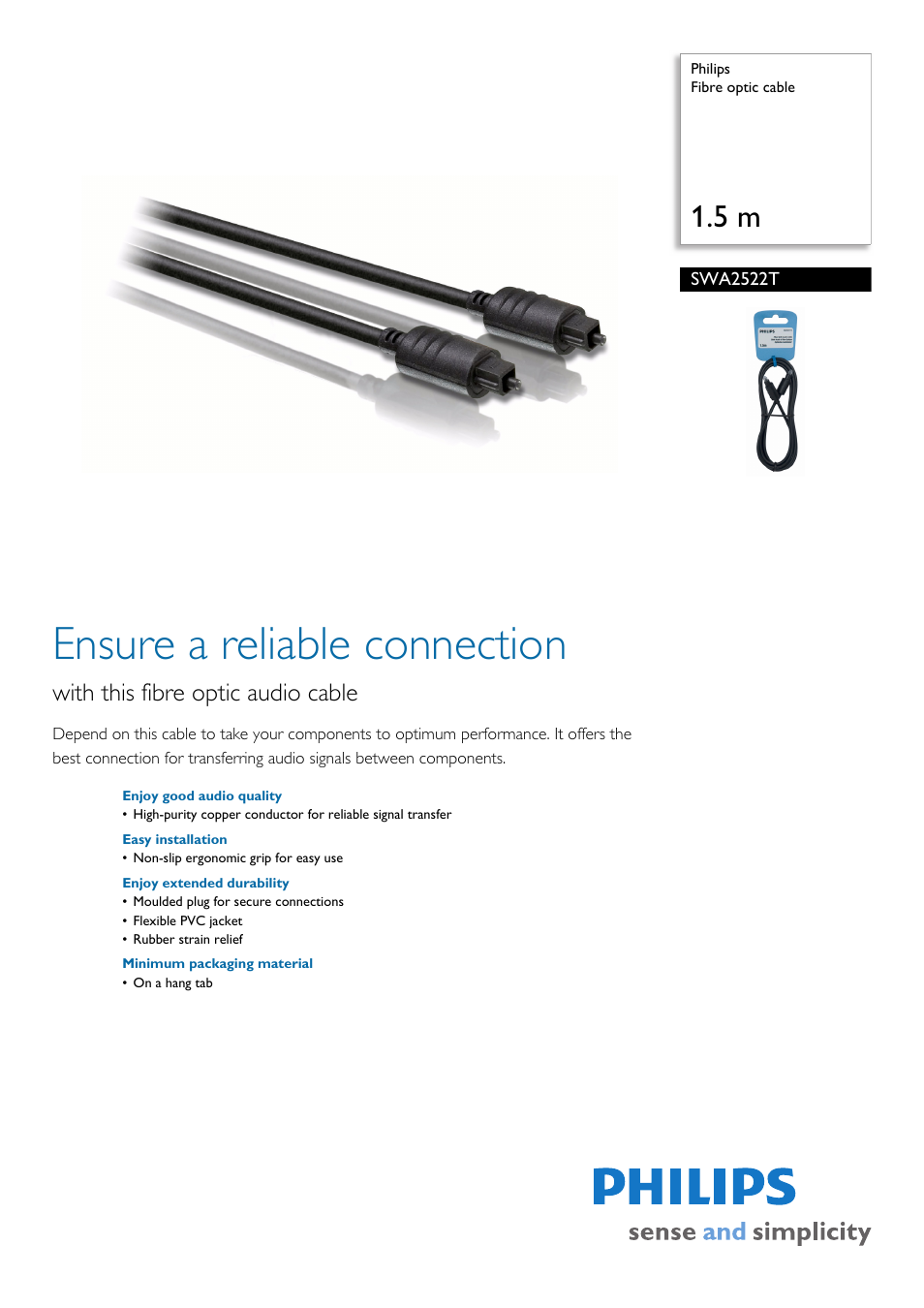 Philips SWA2522T User Manual | 2 pages