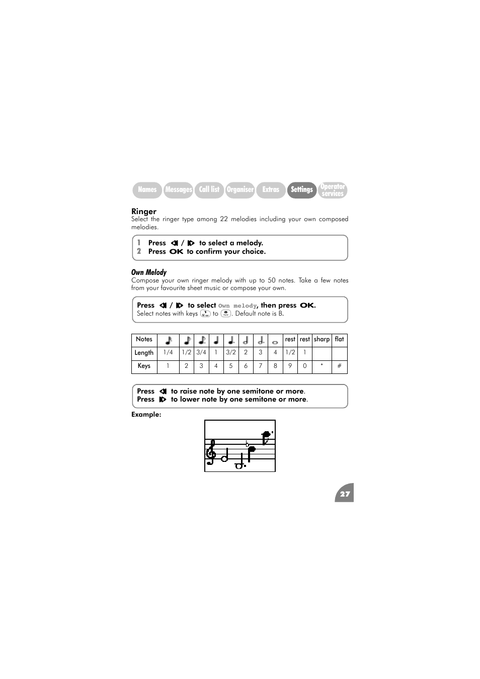Ringer 27 | Philips 288 User Manual | Page 31 / 62