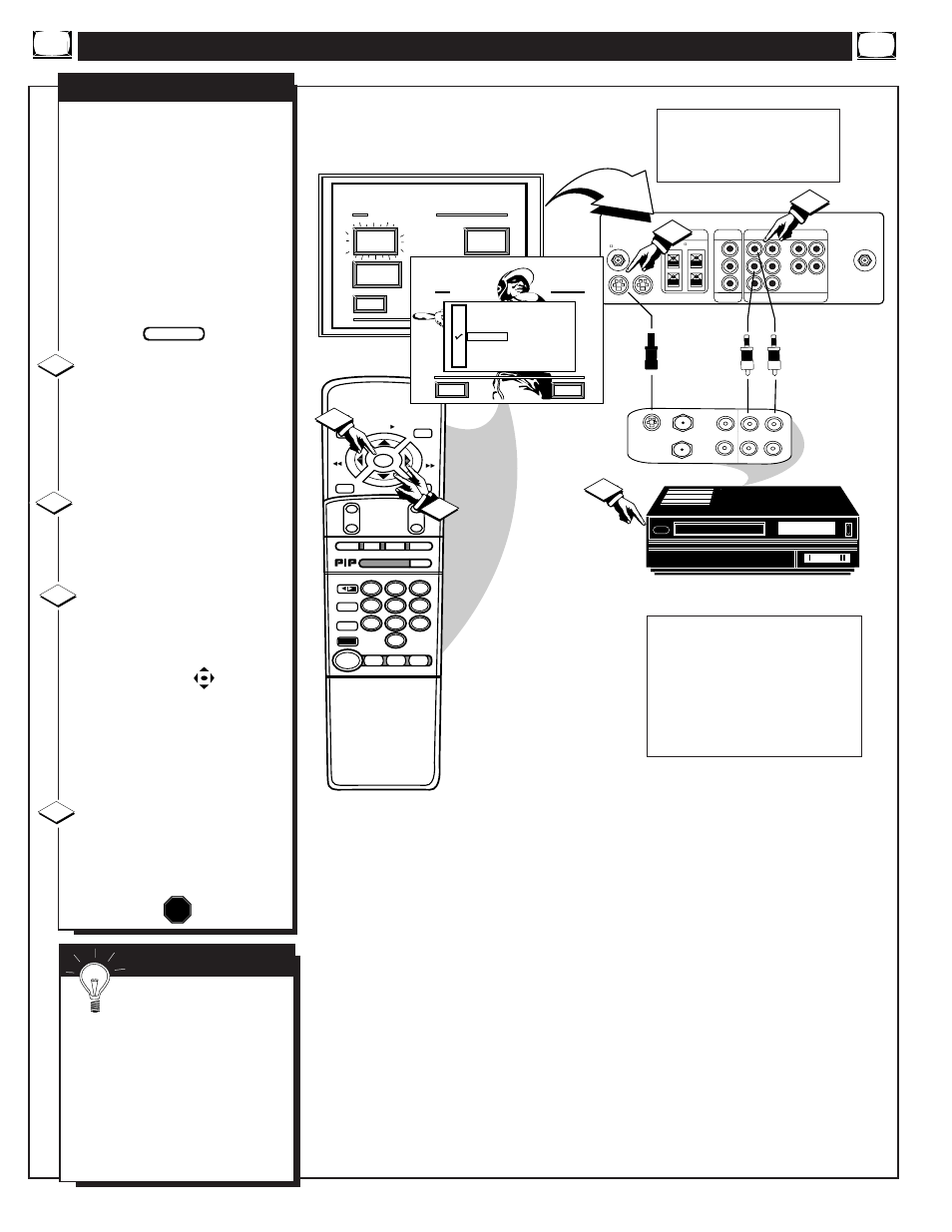 Sing the, Udio, Ideo | Nput, Acks, Continued, Mart | Philips 8P4841C User Manual | Page 30 / 59