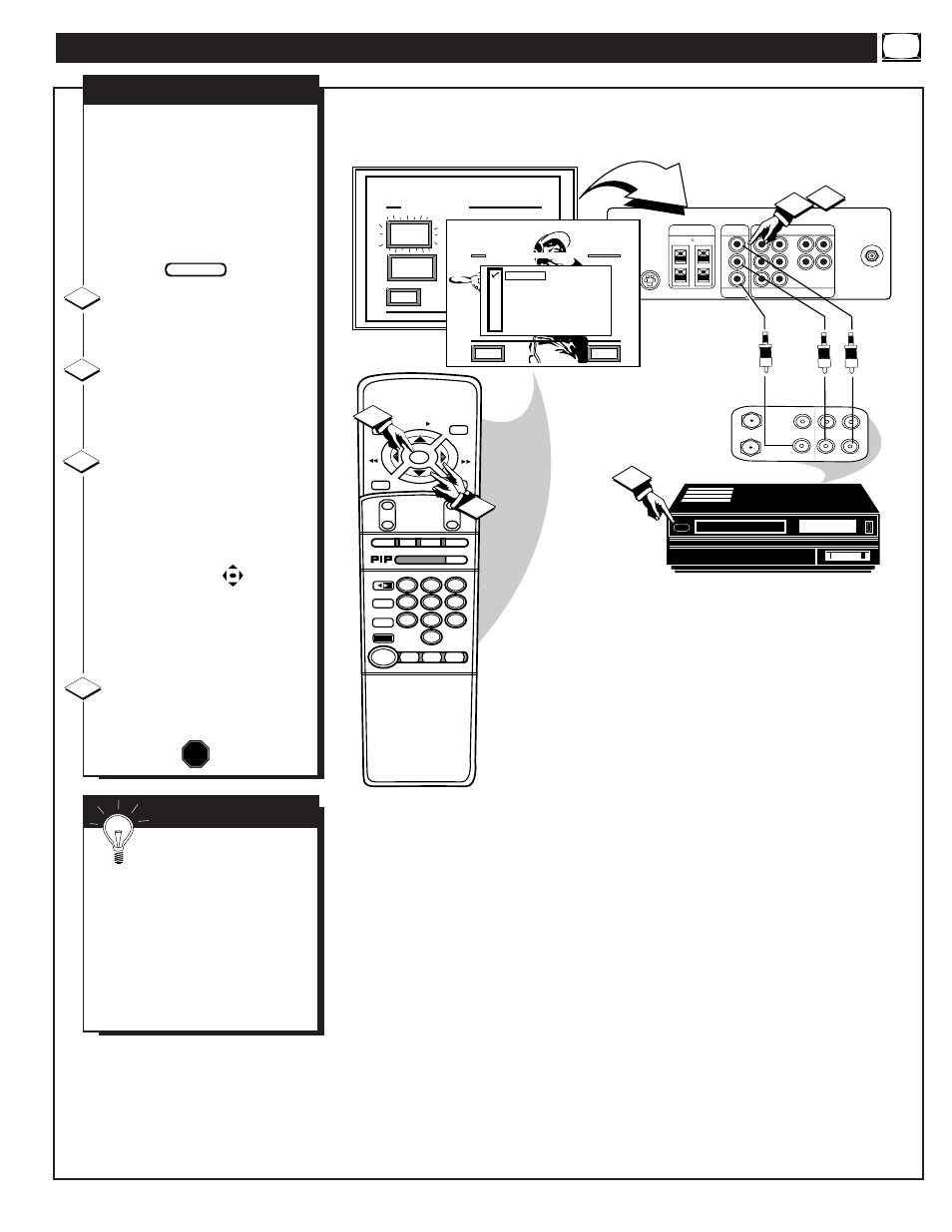 Sing the, Udio, Ideo | Utput, Acks, Continued, Audio/video outputs, Mart | Philips 8P4841C User Manual | Page 31 / 59