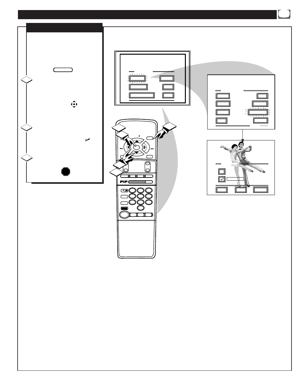 Icture, Ontrols, Continued | Clearview, Stop | Philips 8P4841C User Manual | Page 7 / 59