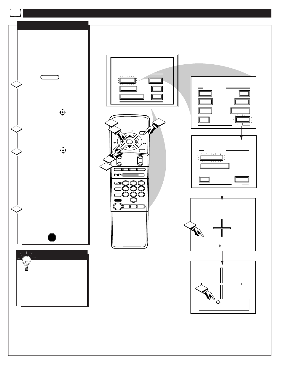 Icture, Ontrols, Continued | Red/blue convergence, Stop | Philips 8P4841C User Manual | Page 8 / 59