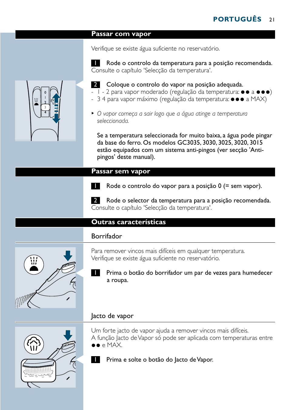 Philips GC3035 User Manual | Page 21 / 36