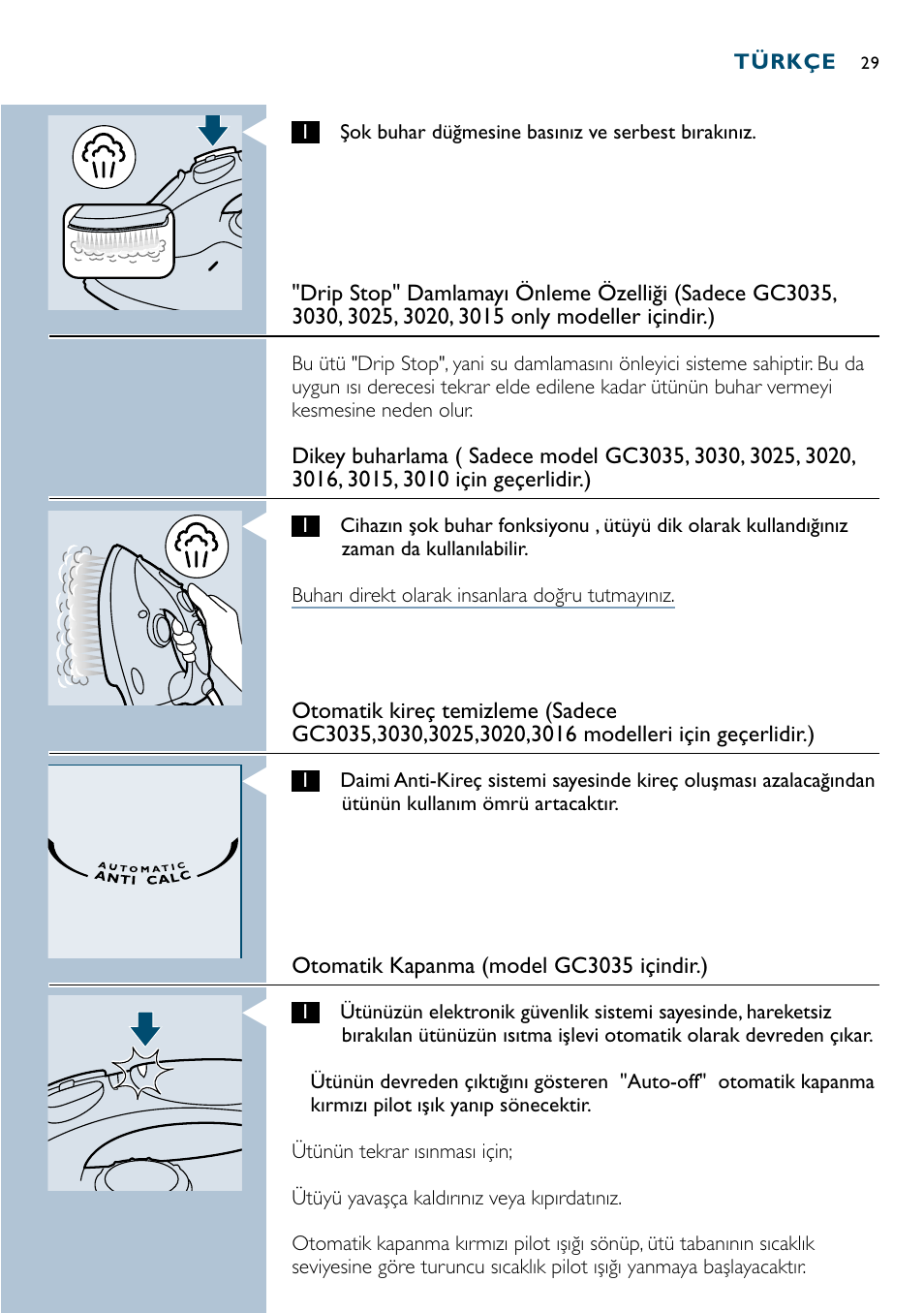 Philips GC3035 User Manual | Page 29 / 36