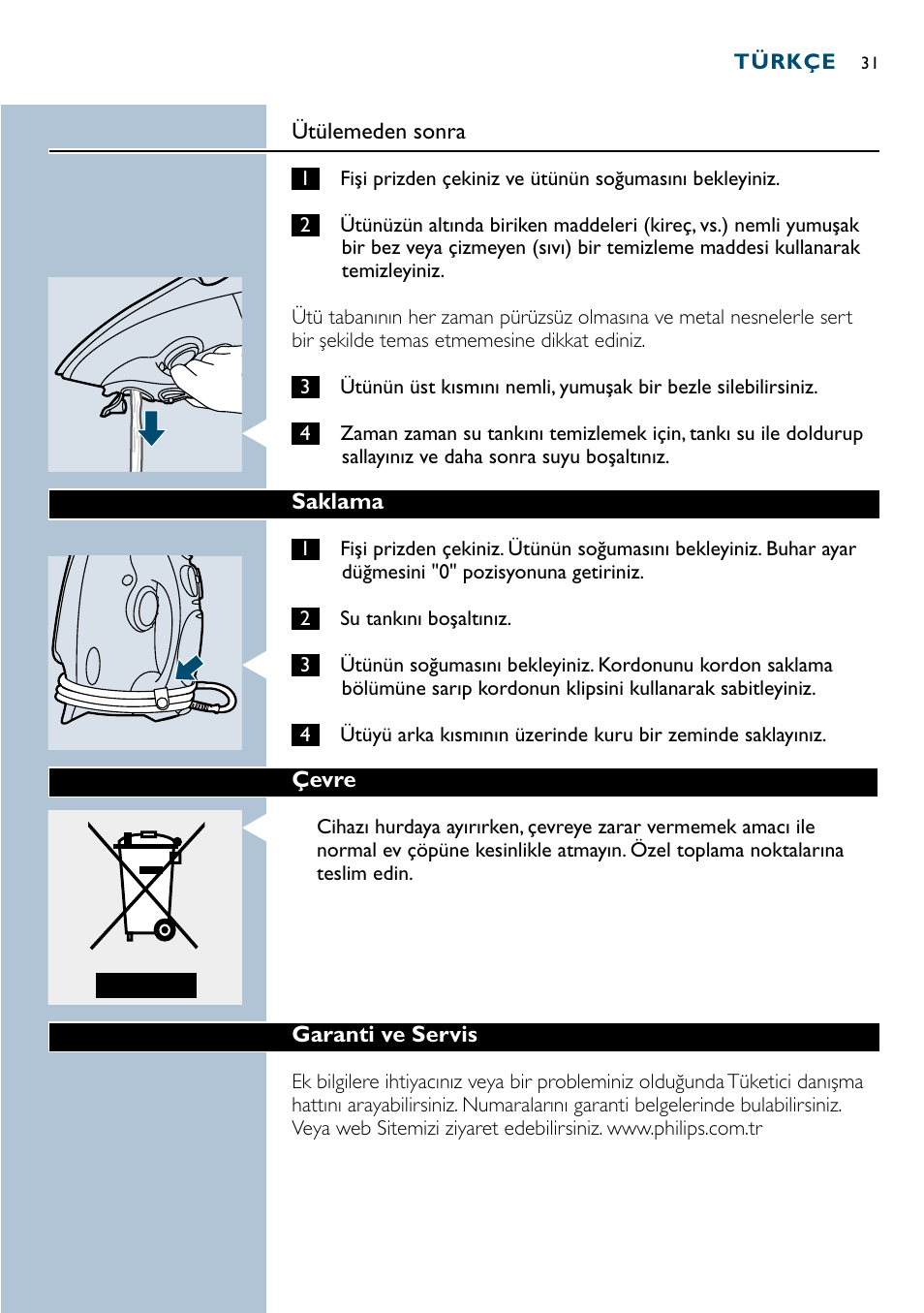 Philips GC3035 User Manual | Page 31 / 36