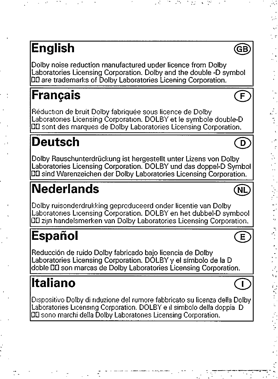 English, Français, Deutsch | Nederlands, Españoi, Italiano | Philips AQ6426/20 User Manual | Page 10 / 11