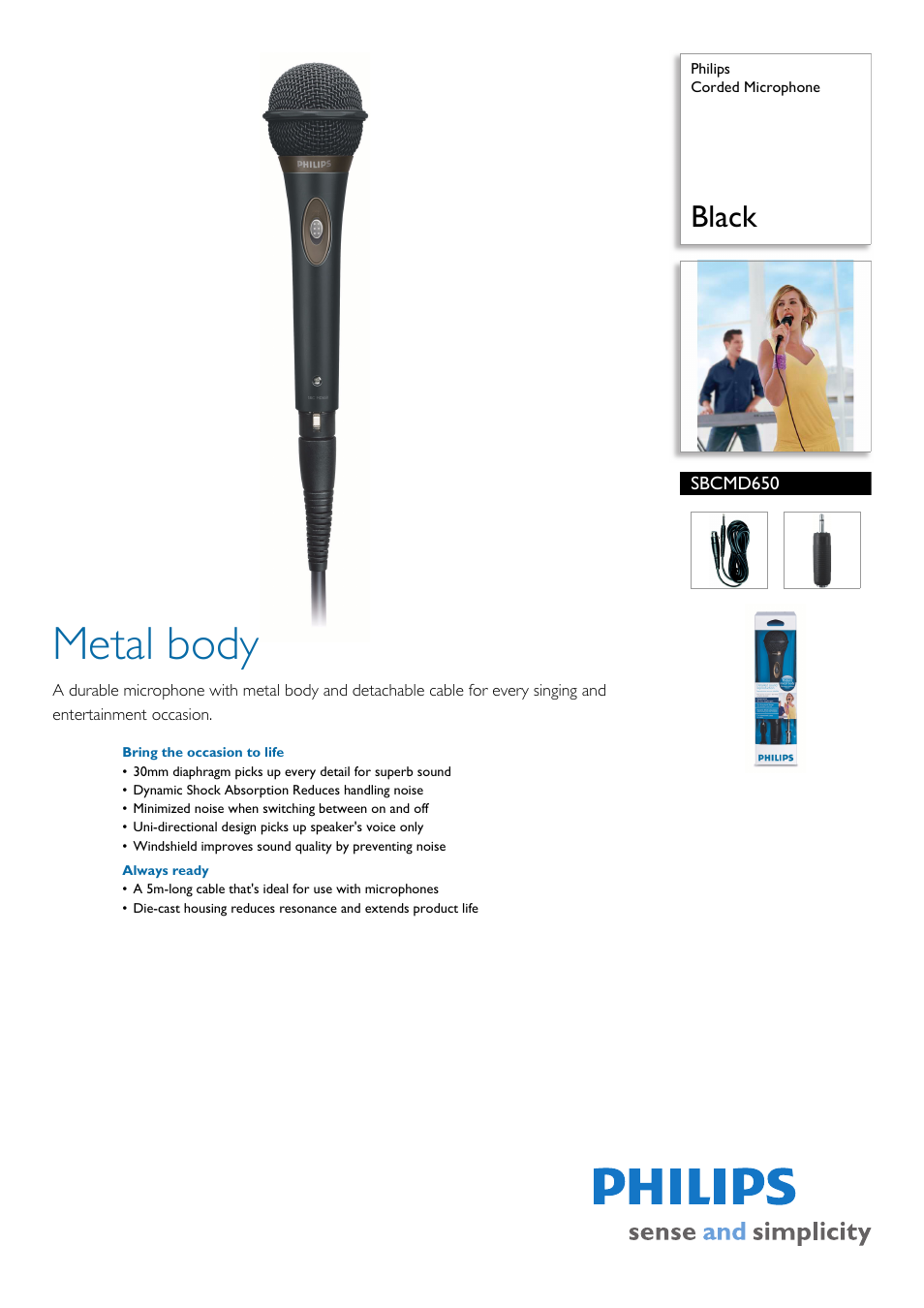 Philips SBCMD650 User Manual | 2 pages